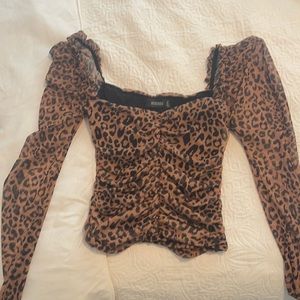 Missguided cheetah top